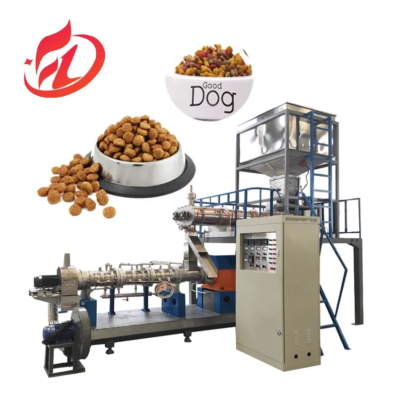 Hot selling 1000kg/h dry pet dog food production line making machine