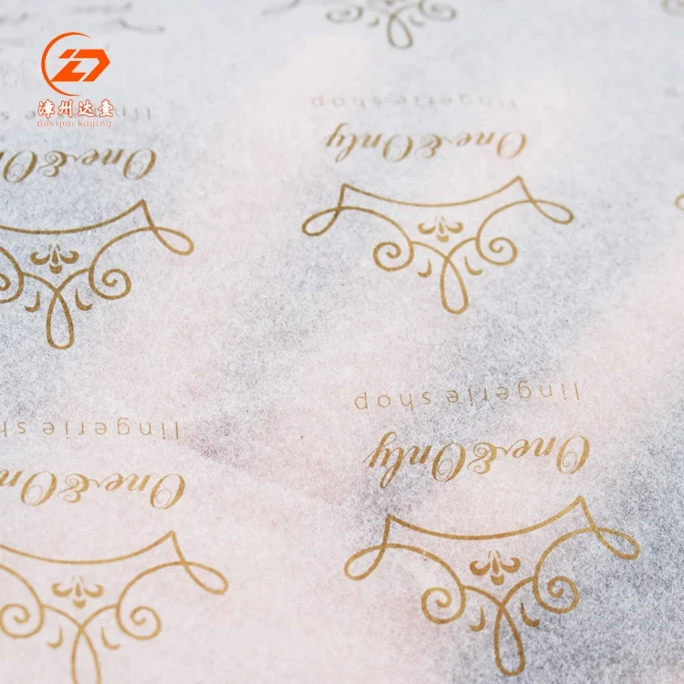
Wholesale White Printed Wrapping 17G Tissue Paper Sheets With Custom Logo Design 
