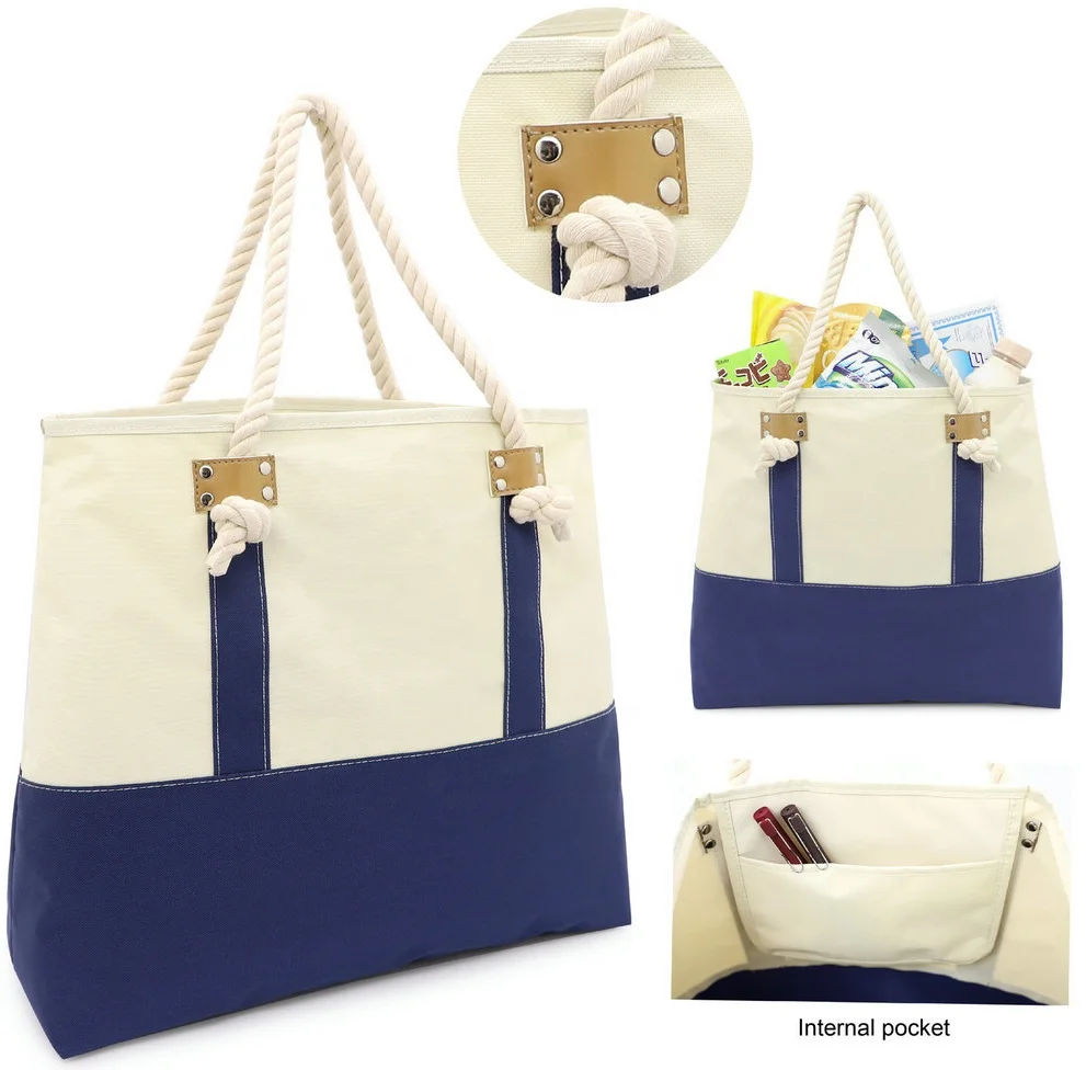 large capacity shopping bags with inside pocket, promotional shopping bags