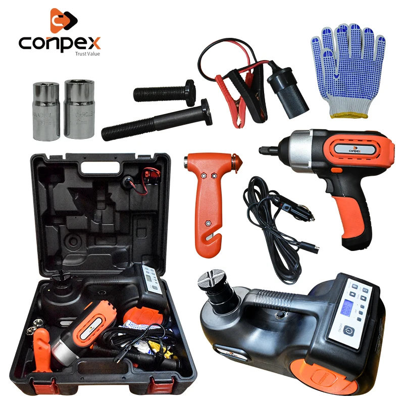 Conpex portable 12v dc electric telescopic black jack floor jack/hydraulic floor jack for jack/hydraulic jack