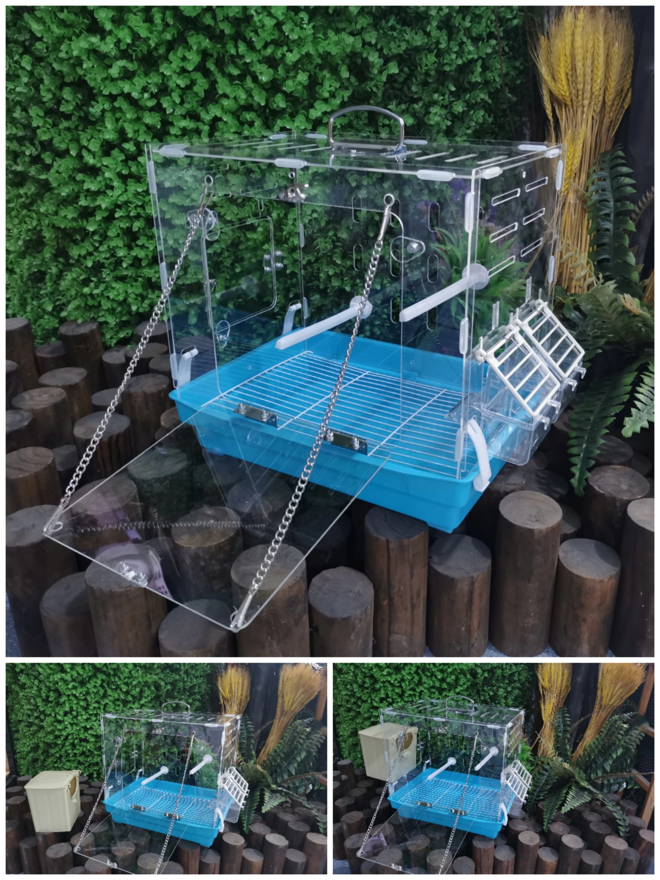 Portable Ornamental Pet Cage Pet Display Cage Parrot  Bird Cage