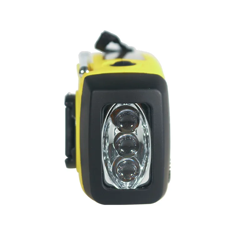 Portable LED Flashlight Hand Crank Solar Power Emergency Weather FM/AM/WB Radio for Hiking and Camping