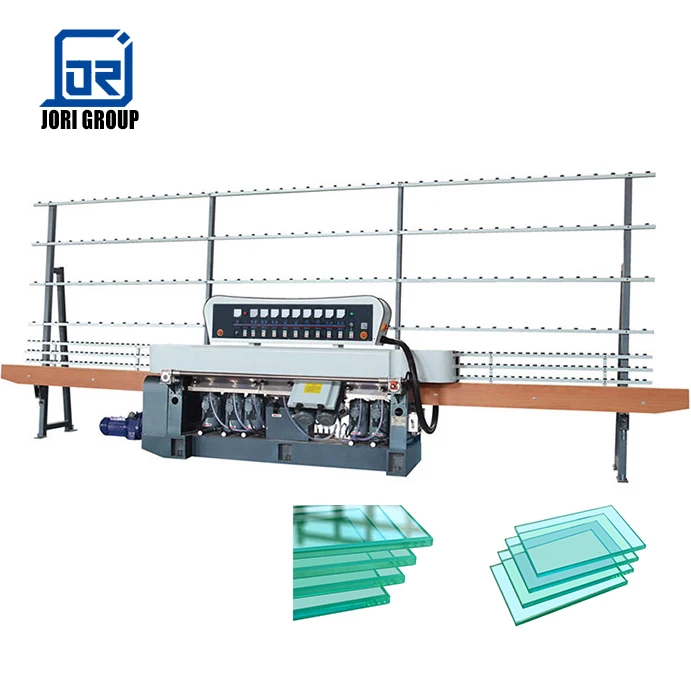 9 Motors glass straight edge edging and polishing machine/diamond wheel glass edge grinding machine