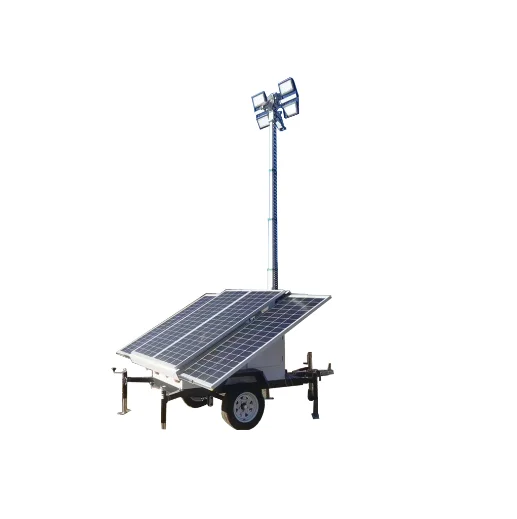 Portable Solar-Powered CCTV Trailers for Construction Parking Lot Event Monitoring Mobile CCTV System Lighthouse