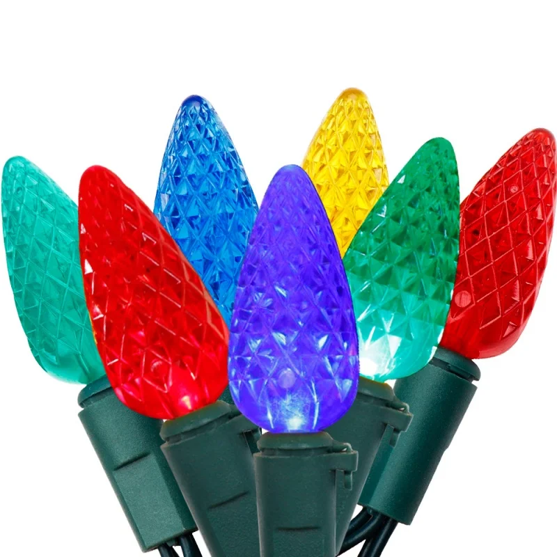 High Style IP44 Battery Powered 8 function LED Fairy String Indoor Outdoor Strawberry Led Christmas C6 String Light