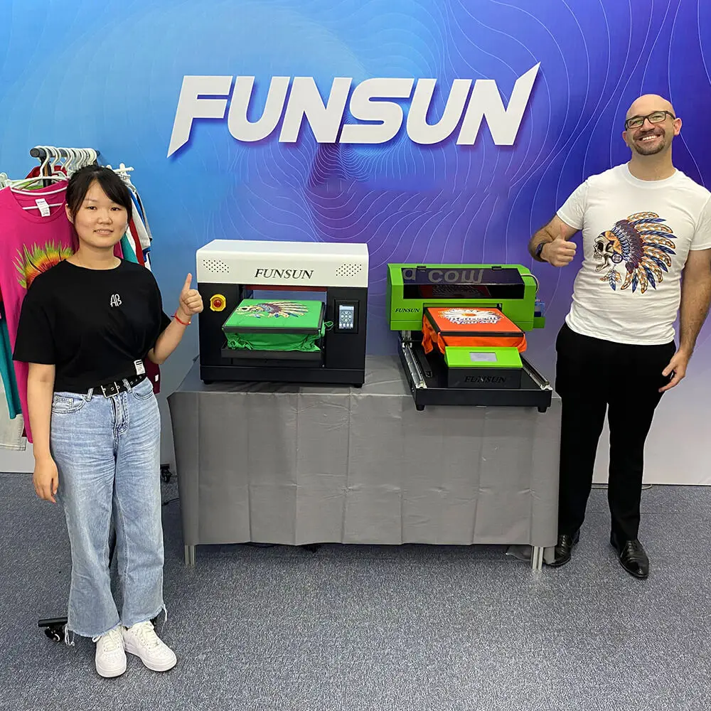 Funsun доступен во всех материалах машина для печати футболок толстовок носков наволочек принтеров одежды