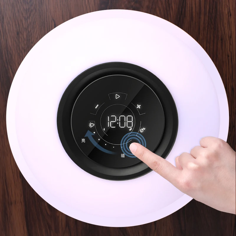 Dropshipping Trending Products 2024 New Arrival Wooden Smart LED Table Lamp with TWS Wireless Speaker Qi Wireless Charger