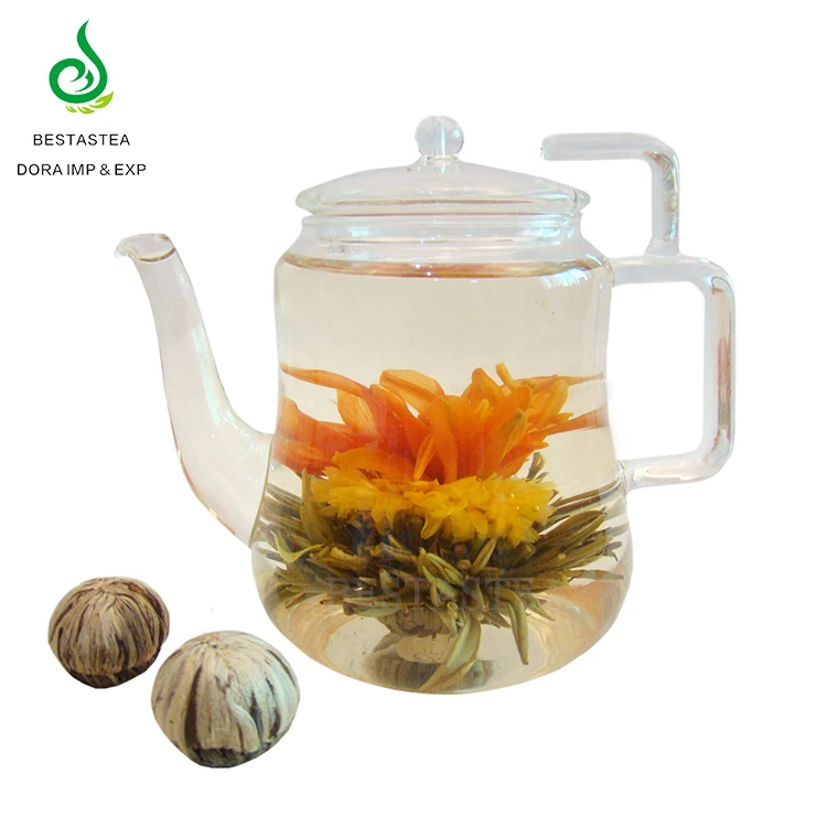 Wholesale Fresh Loose Tea Natural  Marigold Blooming Tea Flowering Tea Balls
