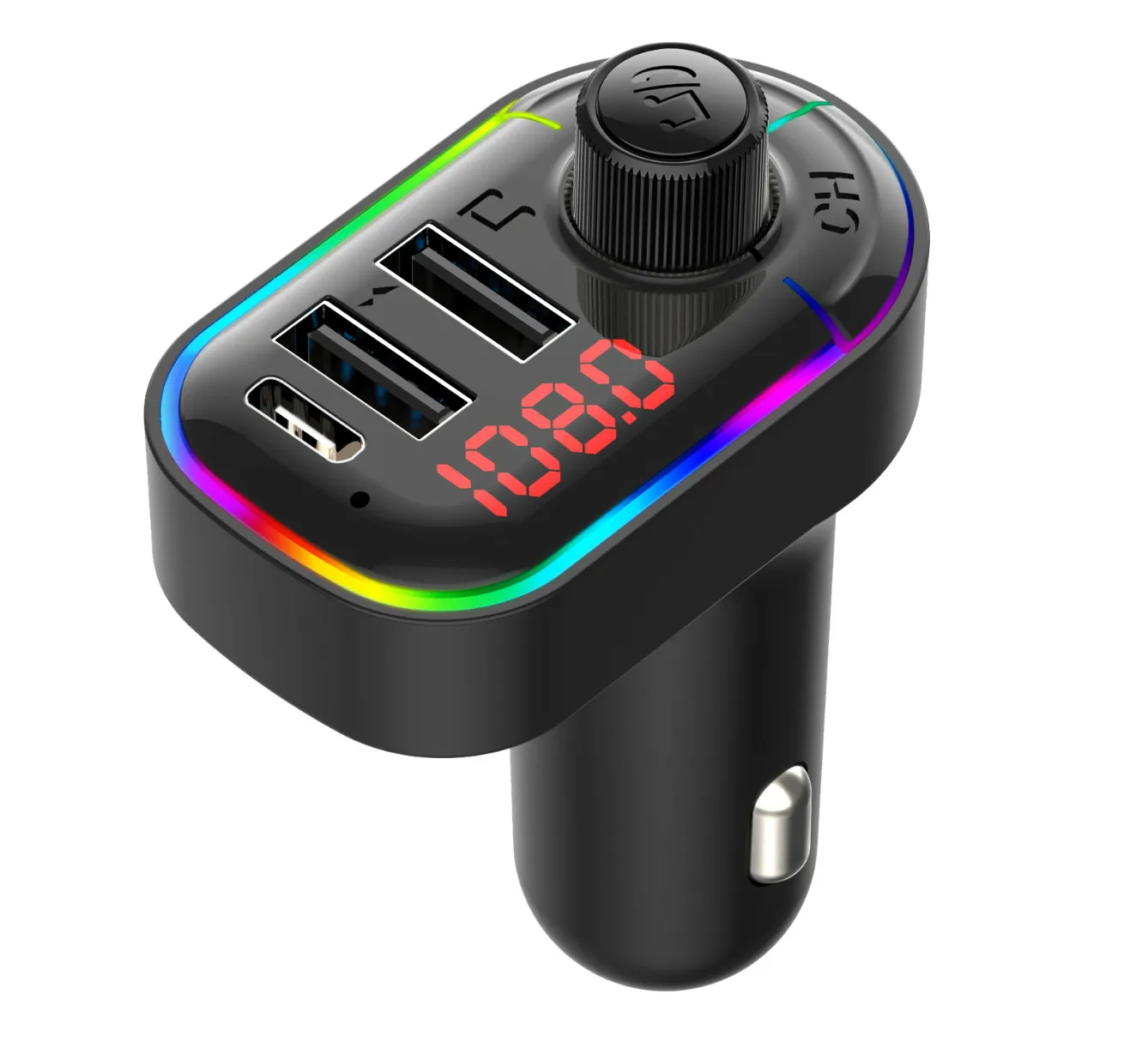  Автомобильное зарядное устройство USB для телефона беспроводной FM-передатчик mp3-плеер с двумя TF-карта музыкальный комплект громкой связи
