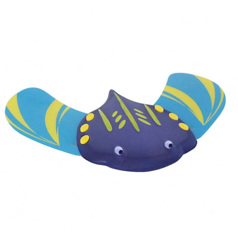 Hydrodynamic manta rays, swimming water fish, animals, summer pool, bathing, beach toys