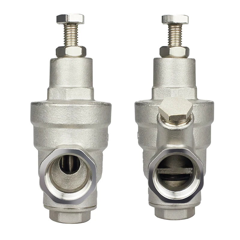 TMOK Easy Install DN15 1/2 inch 230psi Nickle Plated Ss304 Adjustable Water Pressure Regulator Pressure Reducing Valve