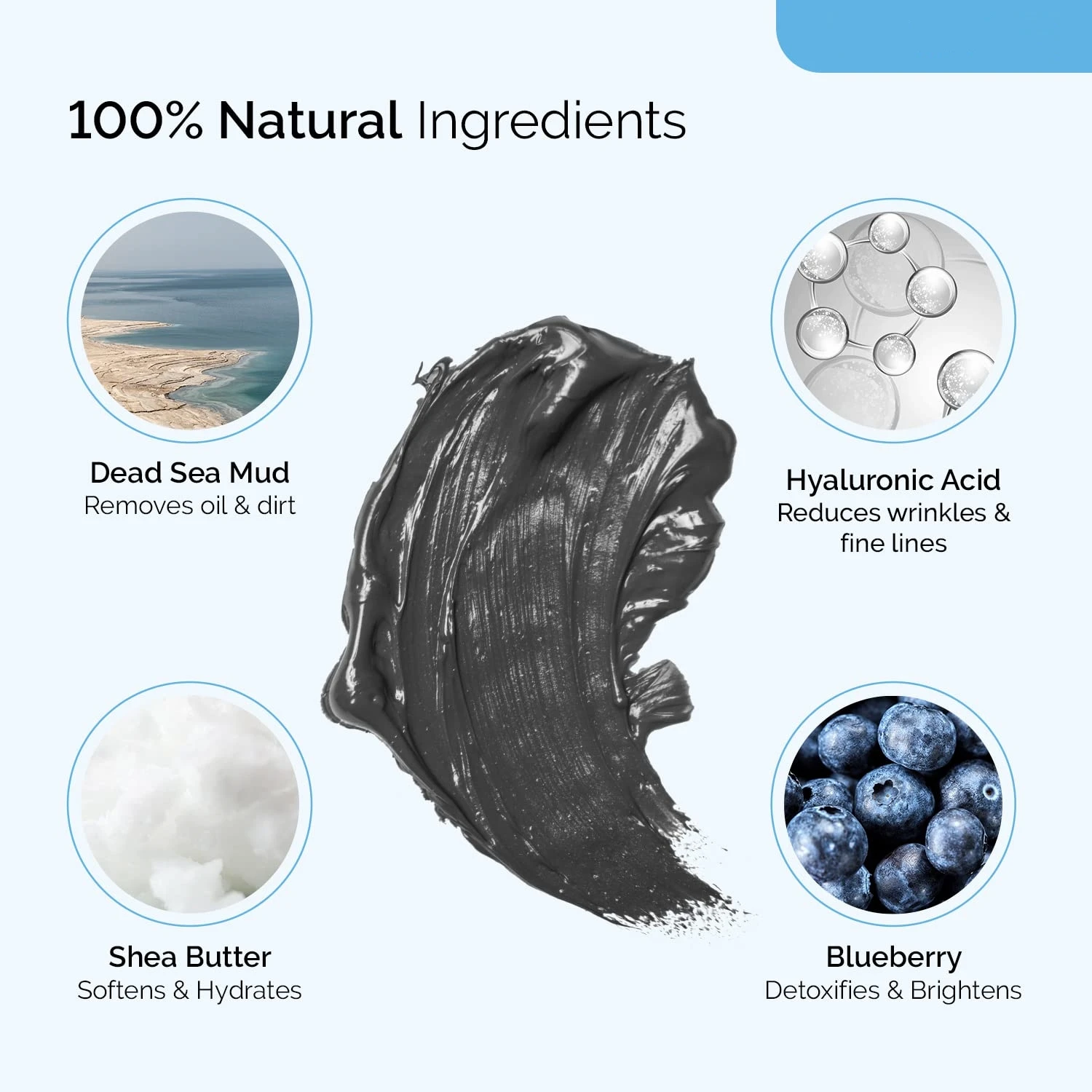 Deep Cleansing Skin Hyaluronic Acid Dead Sea Face Body Care Sheet Mud Mask For Women And Men