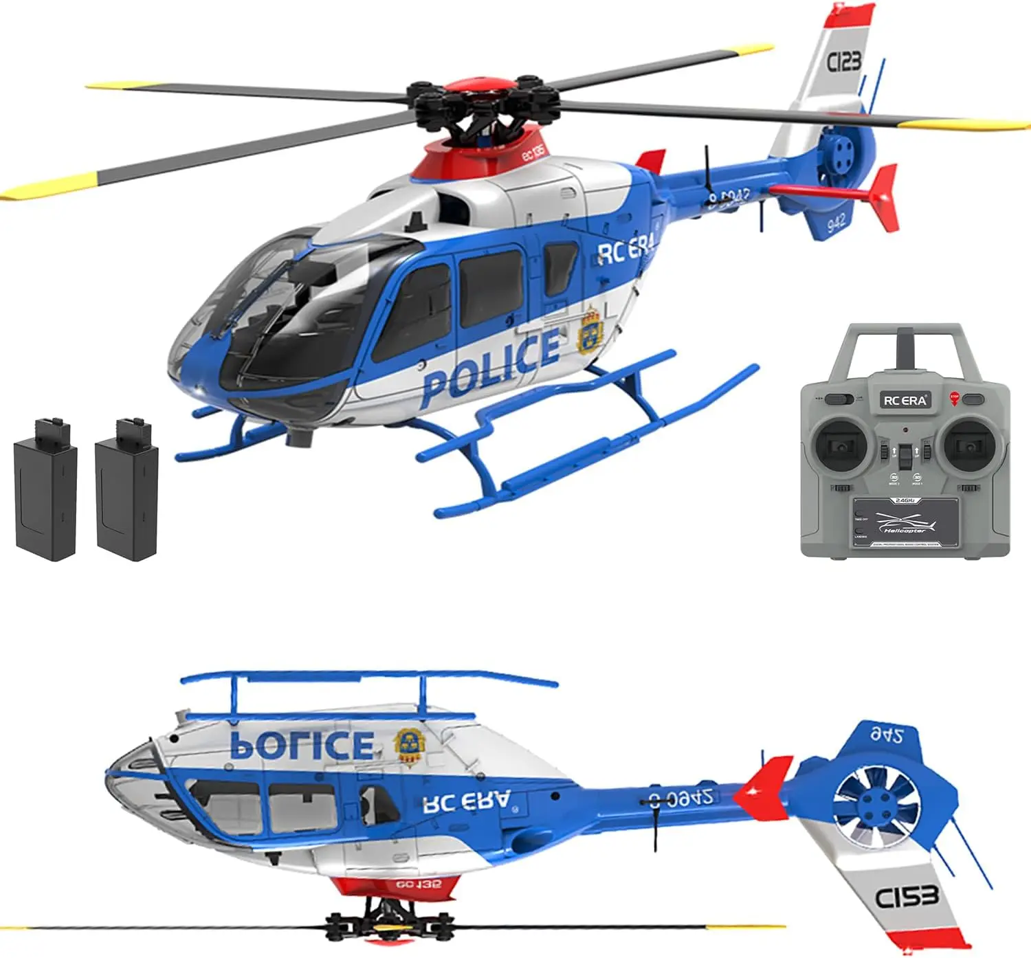 Dwi Dowellin EC135 вертолет с дистанционным управлением 6CH RC Heli бесщеточный двигатель оптическим позиционированием потока и 3D качением RTF