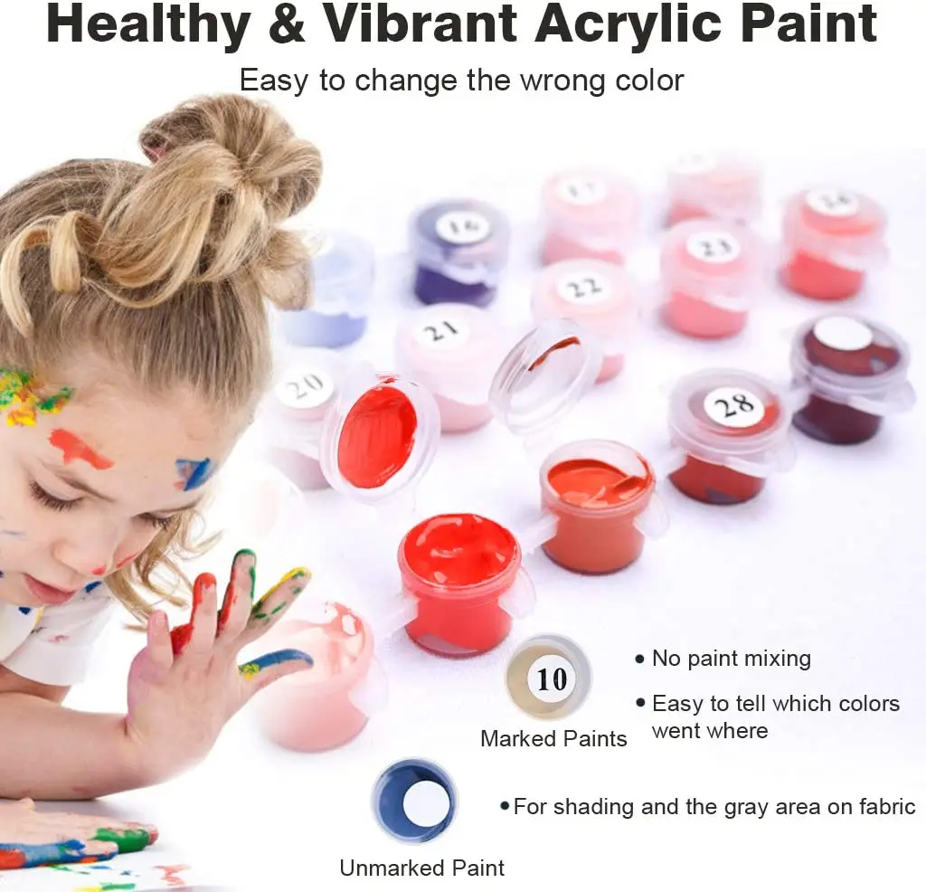 DIY digital painting picture coloring zero-based hand-painted oil painting unique gift home decoration children