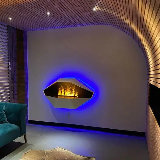 Embedded simulation water vapor fireplace core smart add water 3D Atomization fireplace decorative cabinet Electric fireplace