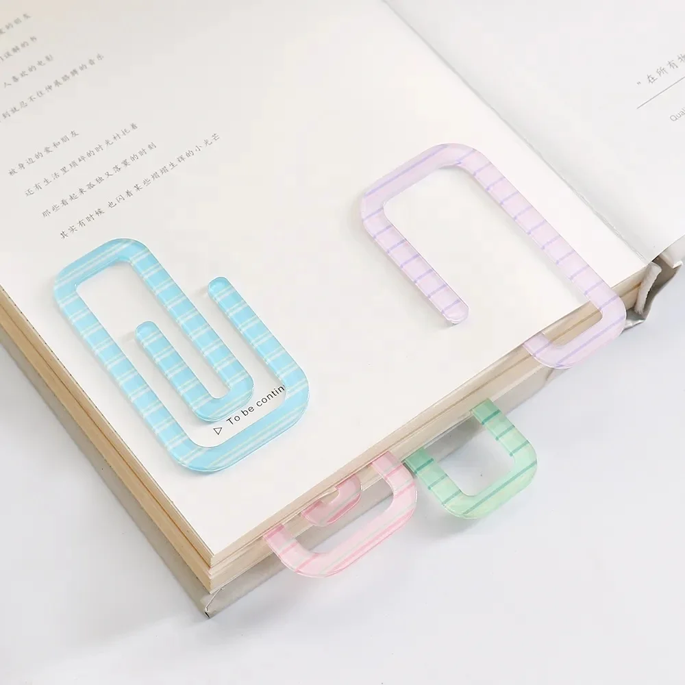 macarons Paper Clip Decorative Bookmark Binder File Clips School Office Stationery Accessories