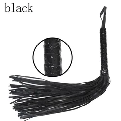 PU Leather Whip With Tassel Spanking Paddle Scattered Whip Knout Flirting BDSM Games Erotic Accessories Sex Toys For Adult