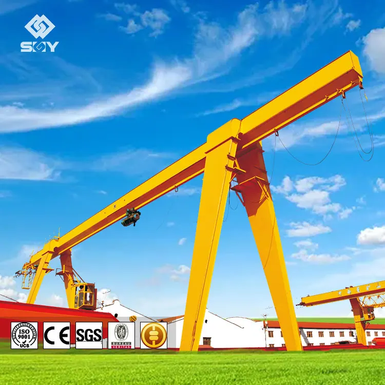 High Quality Remote/Cabin  Control Industrial usage Intelligent MH model Single Girder Electric Gantry Crane Lifting Material