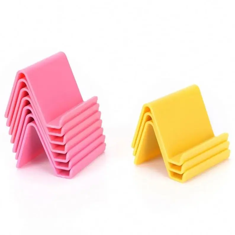 New Creative Plastic Phone Holder Fixed Holder Candy Color Mini Portable Card Holder Mobile Phone Stand Household S0450