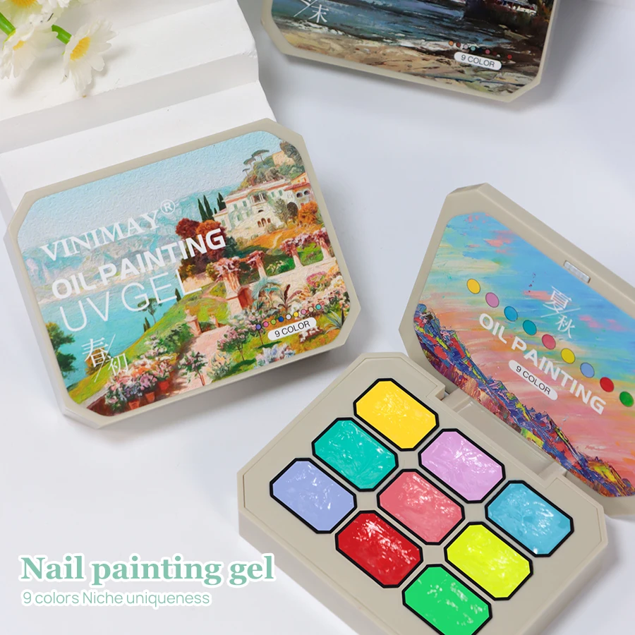Vinimay Brand 3-Design Styles Gel Polish Nail Art Painting Gel  Premium Nail Paint for Stylish Nail Art