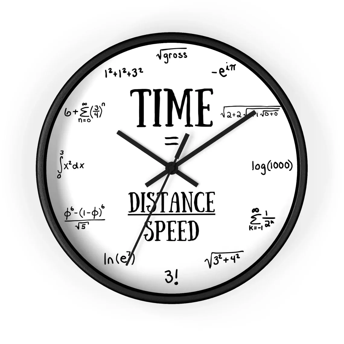 12 Inch Mathematical Symbol Physics Creative Design Wall Clock Classroom Study Decoration Quiet Round Quartz Clock