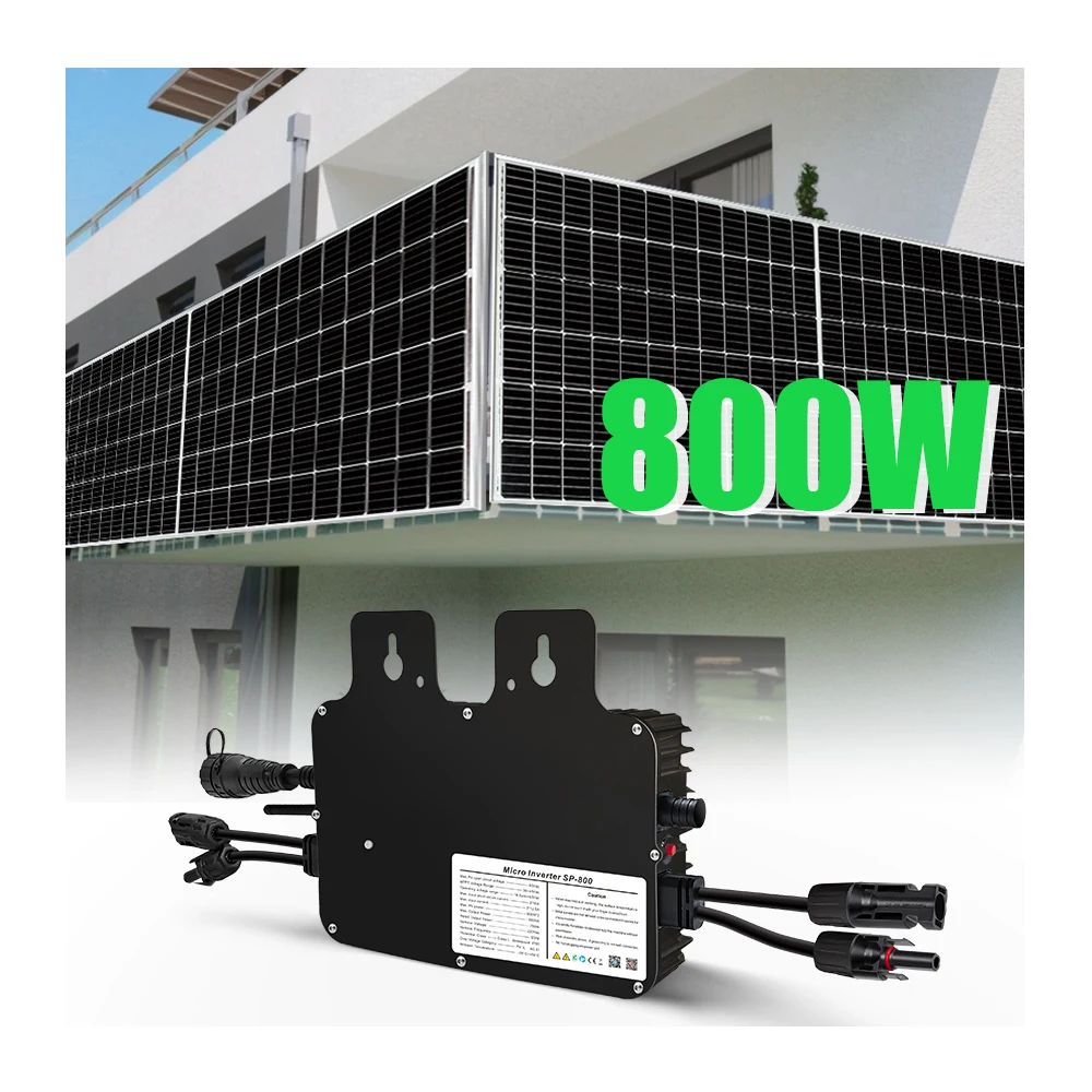 ACrevPOWER Zero Power Feed Micro Inverter PV Input Power Max 2X400 Watt Pure Sine Wave Output IP65 Waterproof Rating