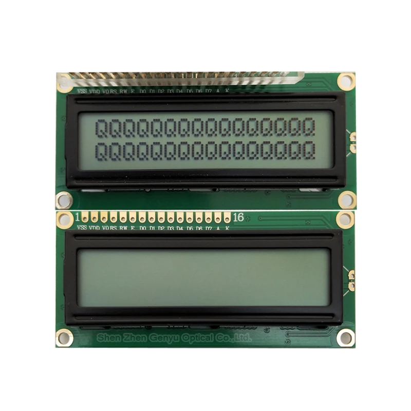 5.0V STN White Gray Blue Character Display LCD 1602 Character LCM COB Screen 2x16 LCD Display