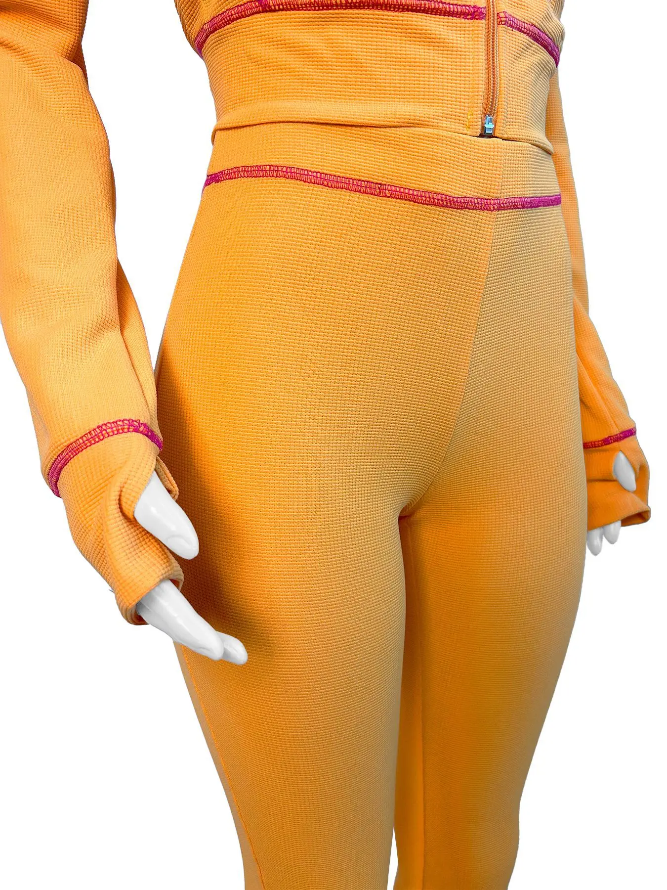 HR24058 Women Tracksuit 2 Piece Set Sweatshirt Outfit Waffle Crop Top Knit Sweater Hoodies And Flared Pants Waffle Set For Women