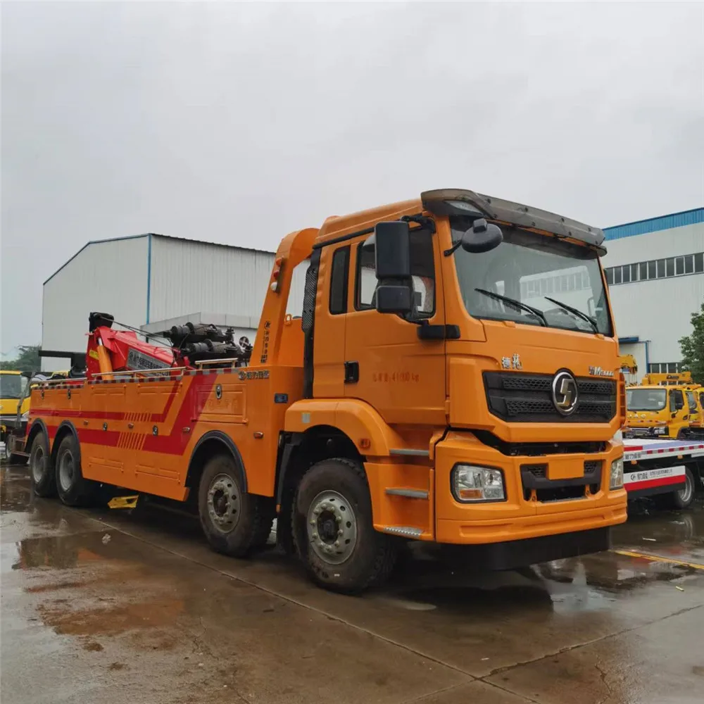 20T New Shacman Wrecker Remote Control Underlift Recovery Truck with 2 PCS 10T Hydraulic Winch