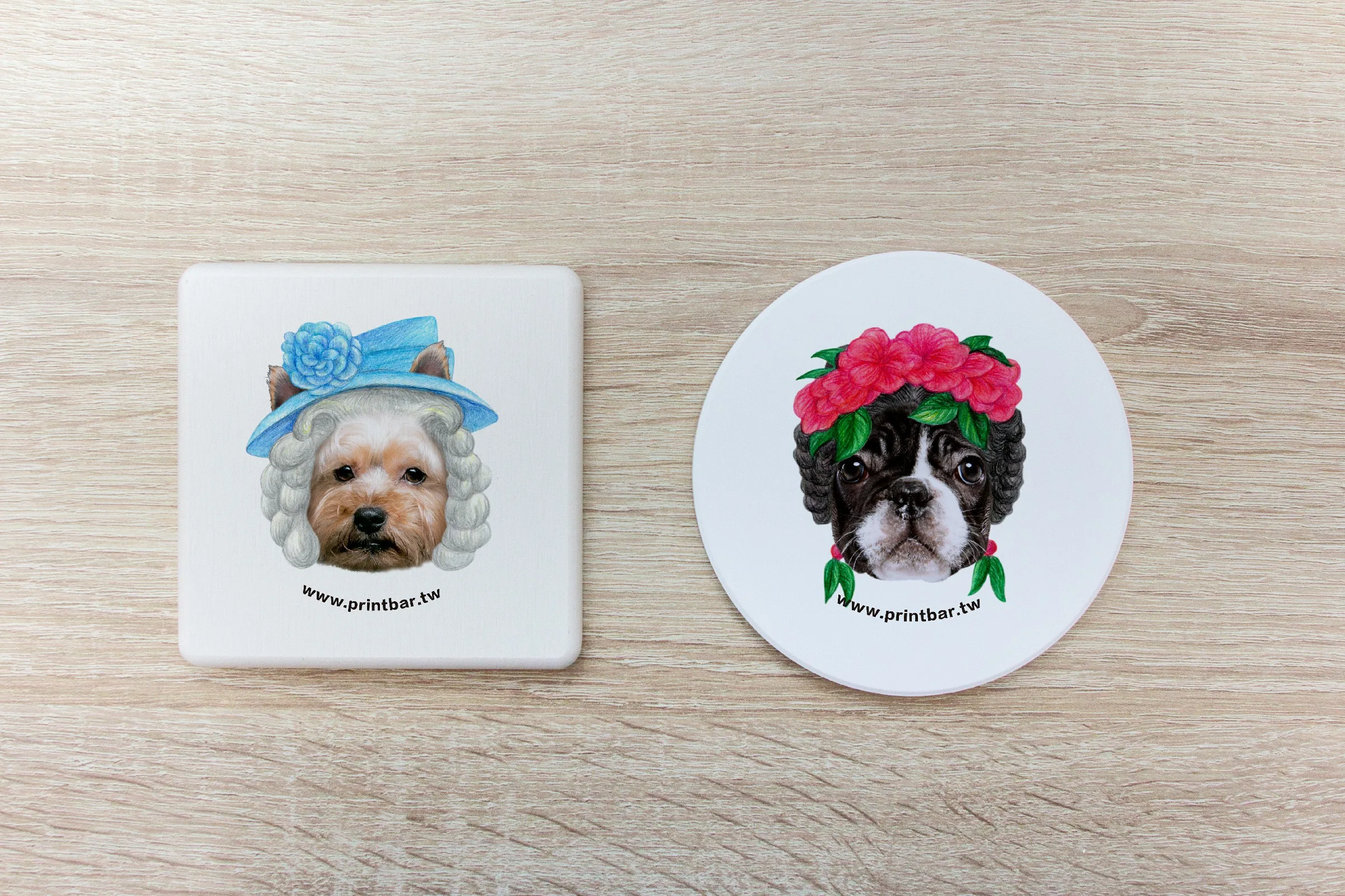 High Quality Uv Resistant Mosaic Square Water Absorption Ceramic Coaster- Star Of Pets