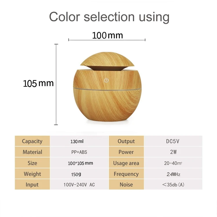 wood grain ultrasonic humidifier