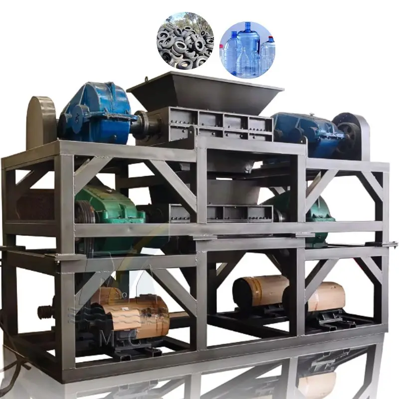 Top Feed Industrial Dual Shaft Shredder for Metal Aluminum Plastic Wood Shredding No.1 Selling