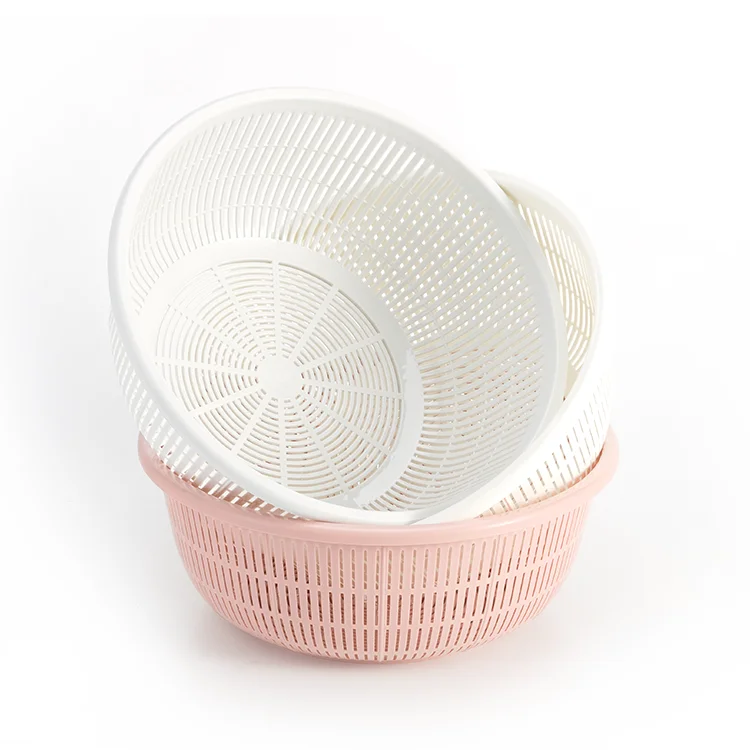 Kitchen Plastic Vegetable Rice Washing Basin Washing Fruit Basket Multi purpose Basket