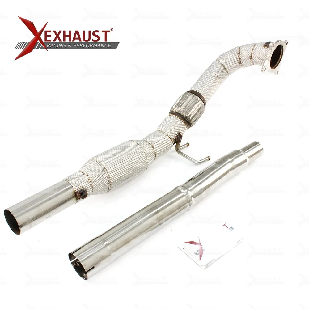 For VW golf mk6 R downpipe catalyst catless heat shield exhaust pipes catback exhaust tip valve muffler exhaust