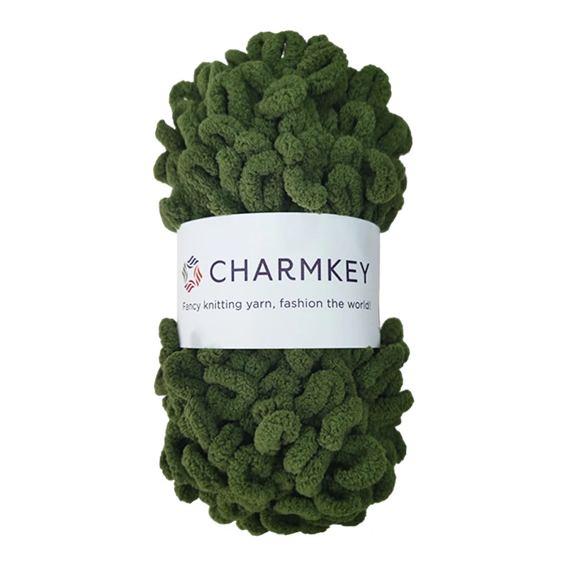 100% Polyester Crochet Puffy Fine Blanket Yarn Fluffy Circle Finger Knitting Loop