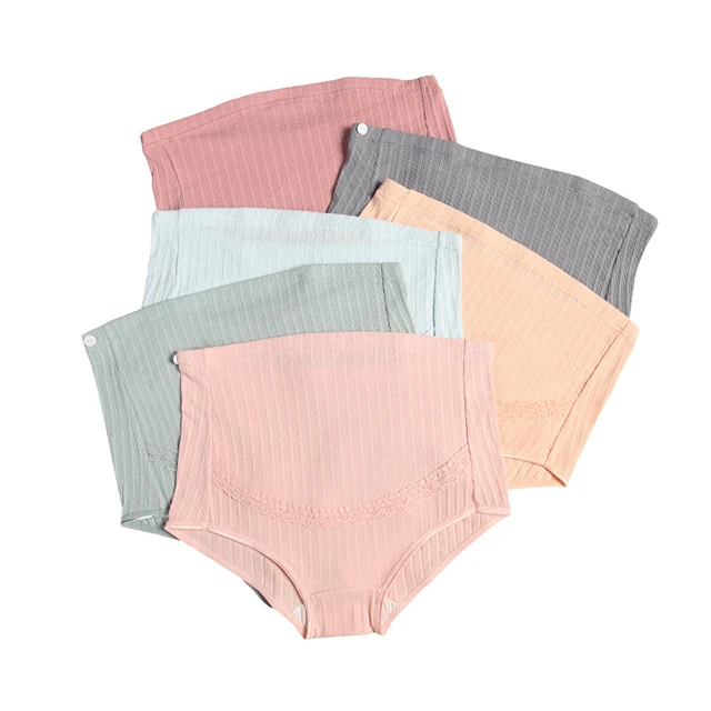 Высококачественные кружевные трусики из чесаного хлопка с высокой талией, регулируемое нижнее белье больших размеров для беременных женщин