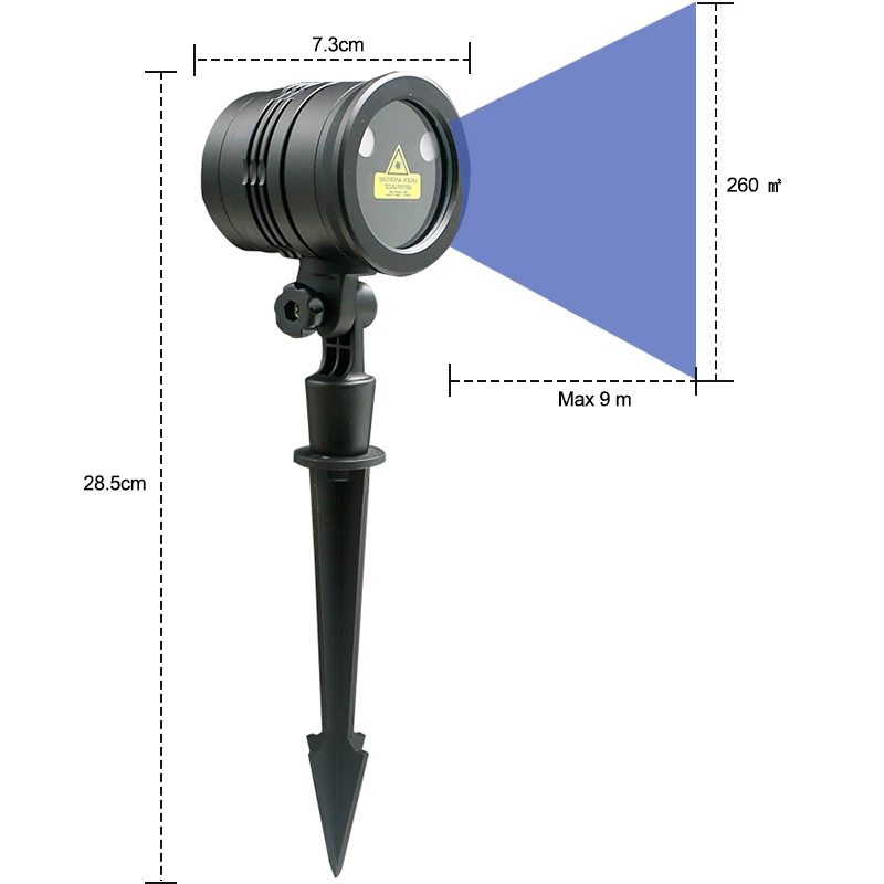 KSWING Waterproof LED Light with Red & Green  Laser Lights Projector Outdoor Christmas Laser Light