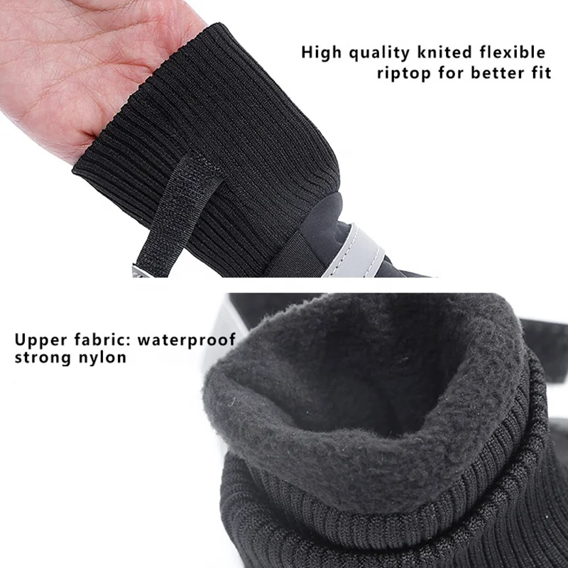 Autumn Winter Waterproof Warm Large Dog Non-slip Outer Soles Shoes