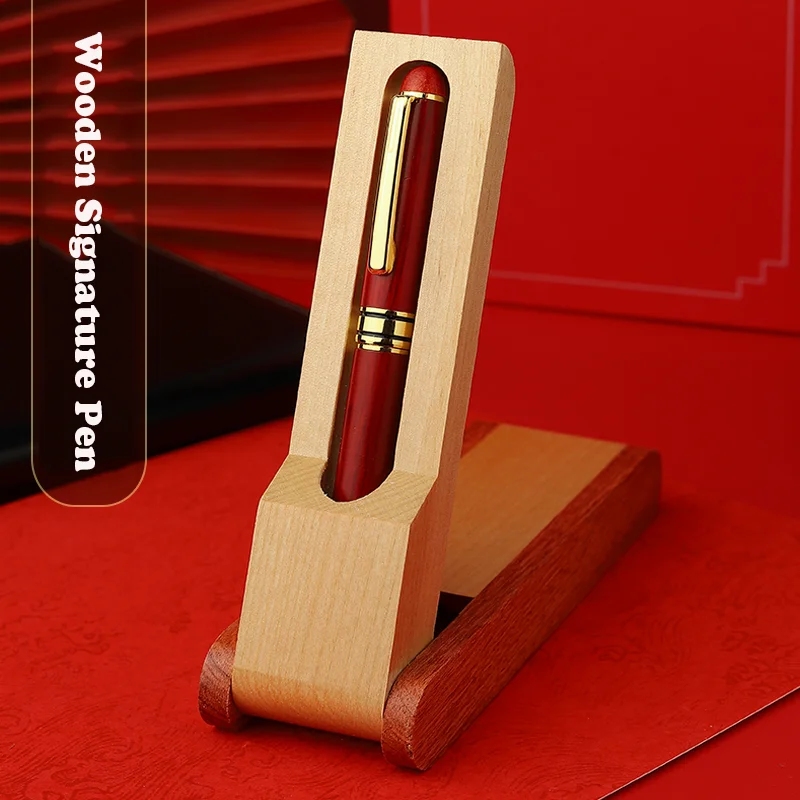 Business Gift Luxury Retro Ballpoint Pens with Custom Logo Ink Pen Signatures Engraving Wooden Pen for Promotional