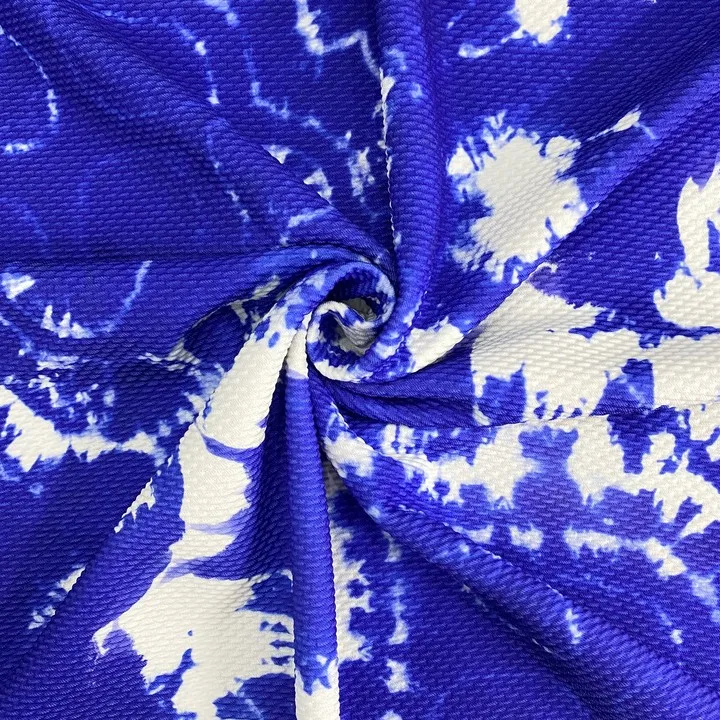 Hot Sale Blue Tie Dye Digital Printing Polyester Bullet Liverpoof Fabric for Bows