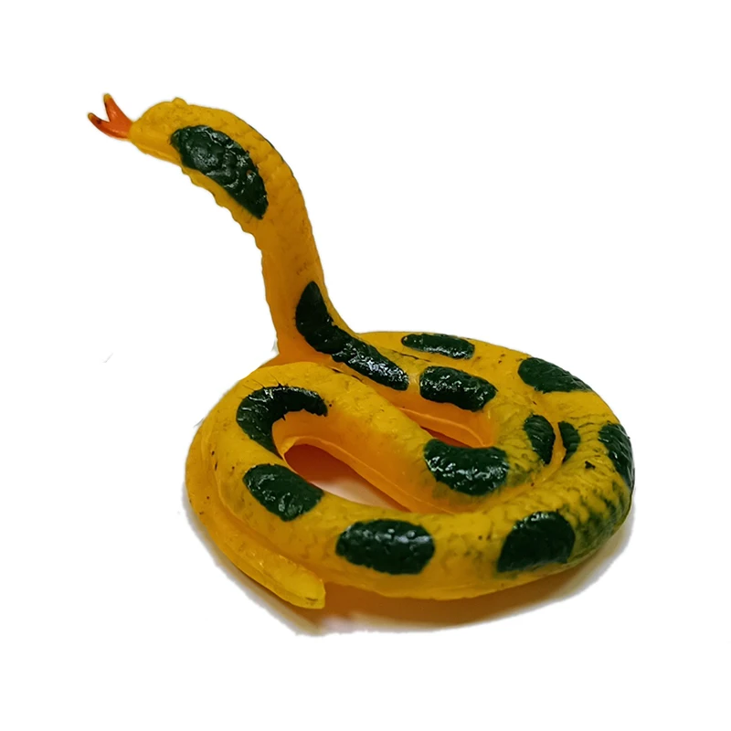 Manufacturer PVC Plastic Animal Figures Snake Model Simulation Toy Props Soft Snake Toy