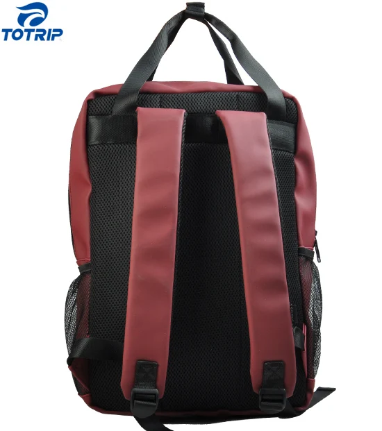 Custom Young Men Luxury Fashion Leather Laptop Daily Backpack Waterproof Polyester Customized Unisex PU Leather Zipper 15 Days