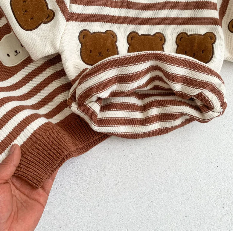 2023 New Style Wholesale Baby Clothes Knitted Children Cotton Sweater