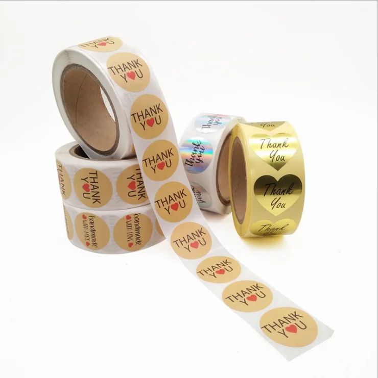 Custom Waterproof Plastic Self Adhesive PVC Gold Foil Embossed Round Sticker Label For Packing