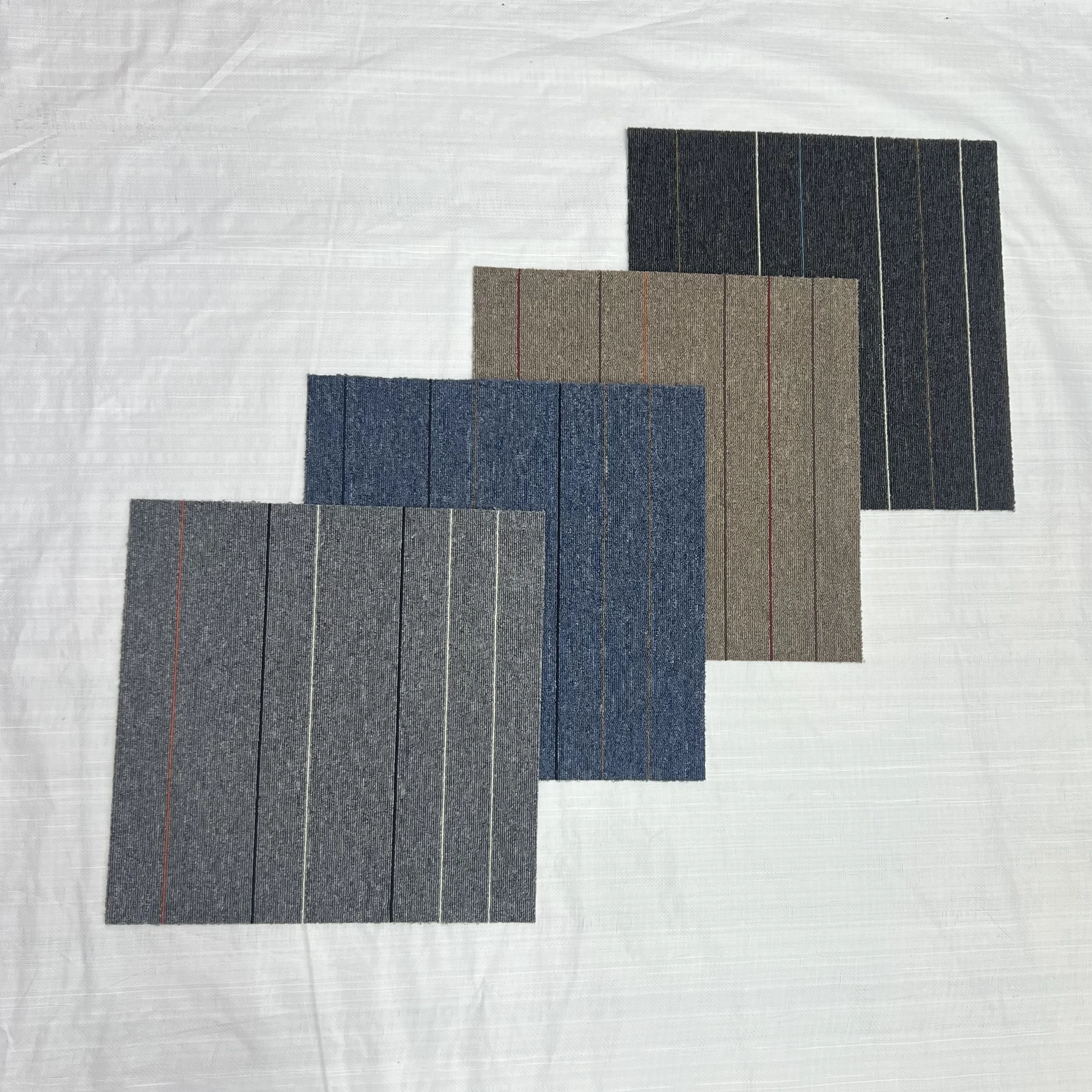 High Quality Luxury 100% Pp Carpet Tiles Office Oem Office Commercial Carpet Tiles 50x50cm Squares Carpet Factory