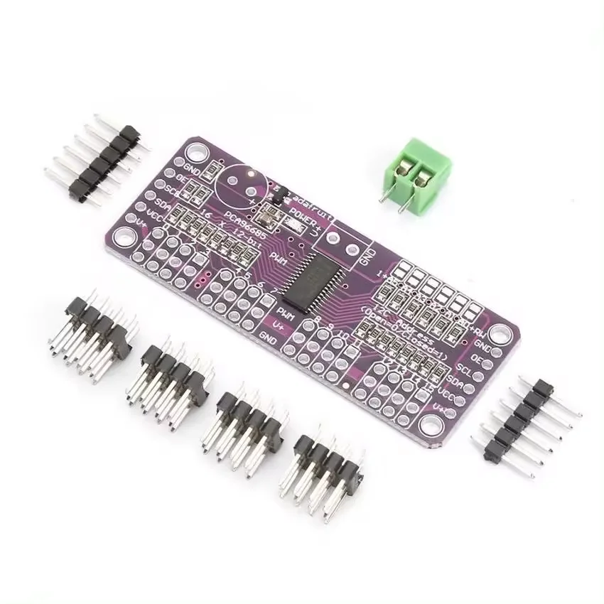 DC 2.3V-5.5V MCU PCA9685 16 Channel 12 Bit PWM LED Controller Servo Driver I2C Interface Fit For Arduino Raspberry pi