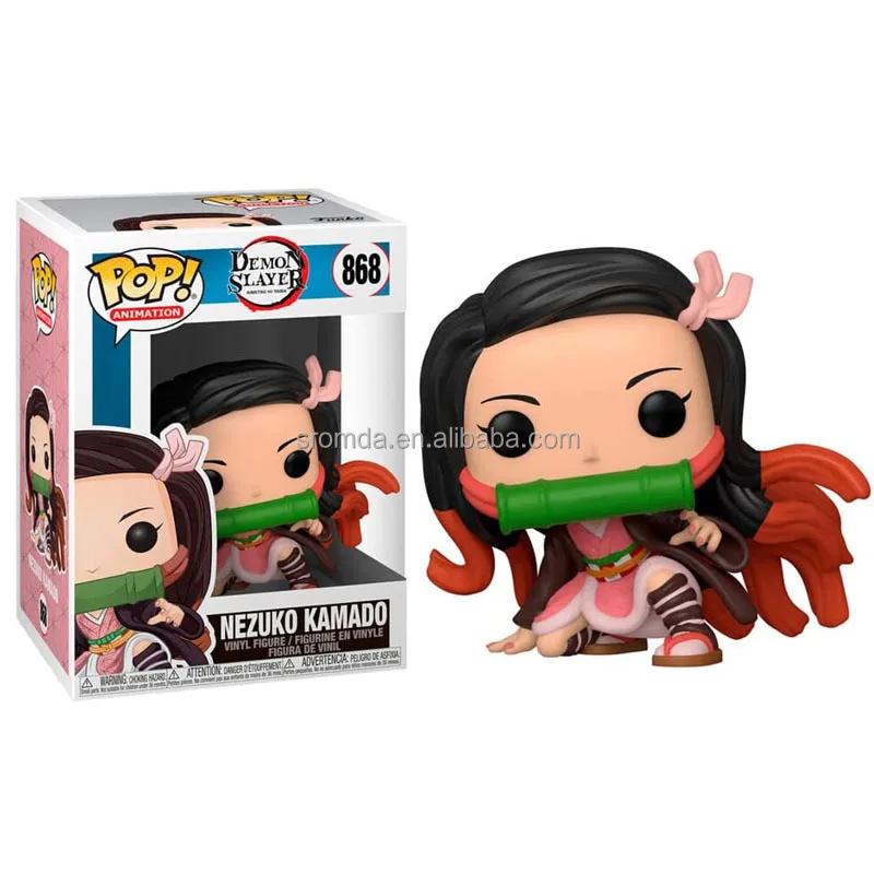 Newest POP Animation Demon Slayer #869 Zenitsu #867 Tanjiro #868 Nezuko Funk POP Vinyl Figures Collection Model Toy