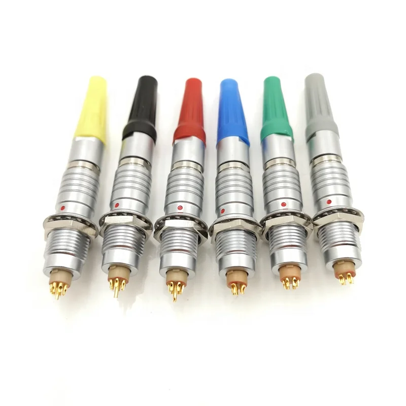 Круглая металлическая разъем прямой штекер пуш-ап самоблокирующийся разъем