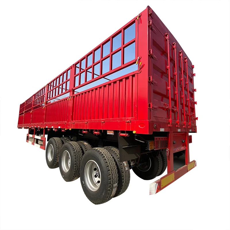 Fence Semi Trailer 30 To 45 FT Warehouse Semi Trailer 30 Tons Up Customized Axle Warehouse Semi Trailer