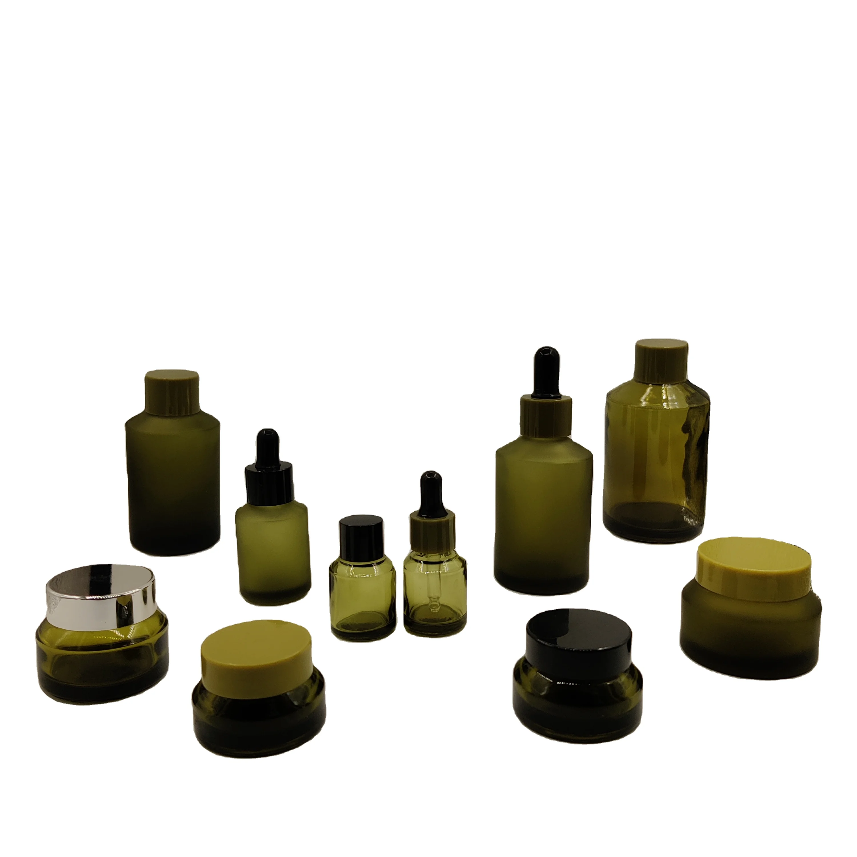 Empty 30ml 50ml 100ml 120ml 150ml clear matte Frosted empty glass cosmetic shampoo bottle with bamboo pump lotion spray lid